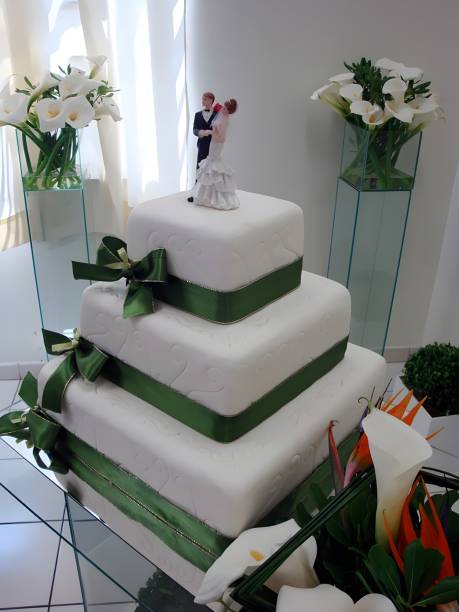 istock A beatifull Wedding Cake with a couple on top 2163073445