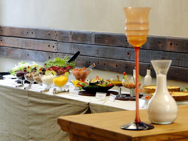 istock Inside a restaurant table of salad 2163073601