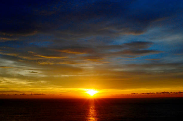 Spectacular sunrise capture over the Atlantic Ocean in Palm Beach, Florida