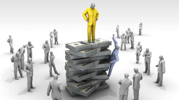 Professional Court Judge Character. a judge sits on a pile of money with his right foot on his left thigh, and both hands on his right foot. 3D Male Model