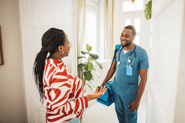 istock Doctor in home visit 2163084263