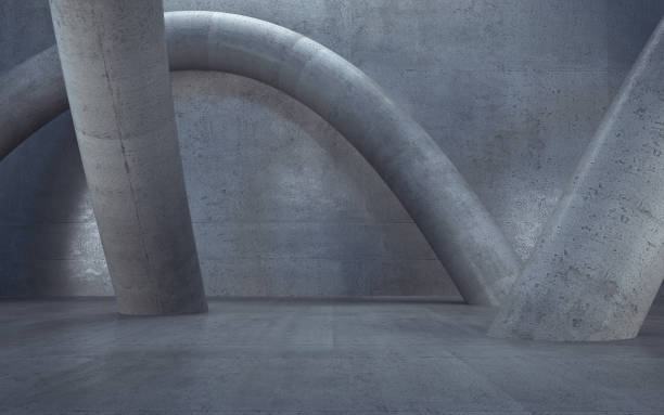 istock New Generation Abstract Empty Building Structure Made of Gray Concrete 2163087729