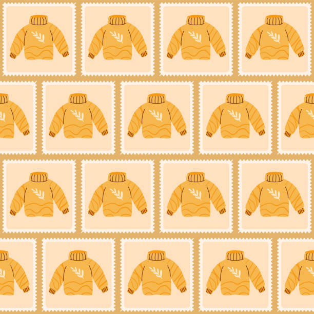Casual sweaters checked seamless pattern. Bento box jumper repeat background. patchwork retro stamps endless design. Vector hand drawn illustration. Casual sweaters checked seamless pattern. Bento box jumper repeat background. patchwork retro stamps endless design. Vector hand drawn flat illustration. chunky sweater stock illustrations