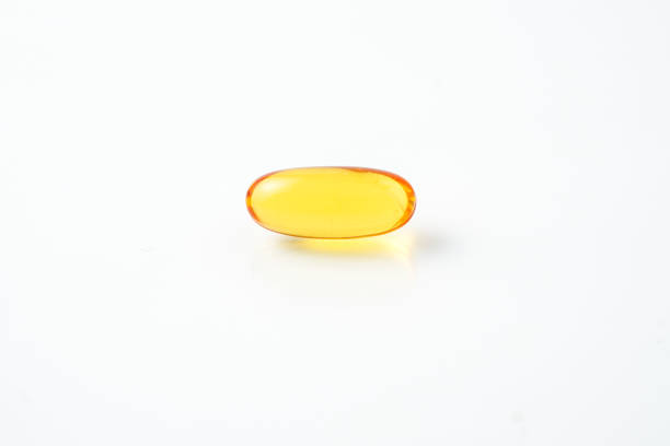 istock Softgel capsules 3D, fish oil, supplement on with background 2163100334