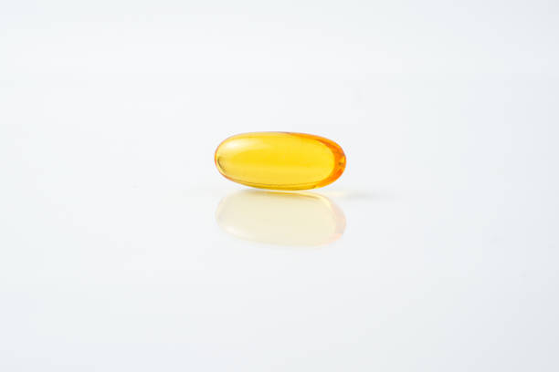 istock Softgel capsules 3D, fish oil, supplement on with background 2163100423