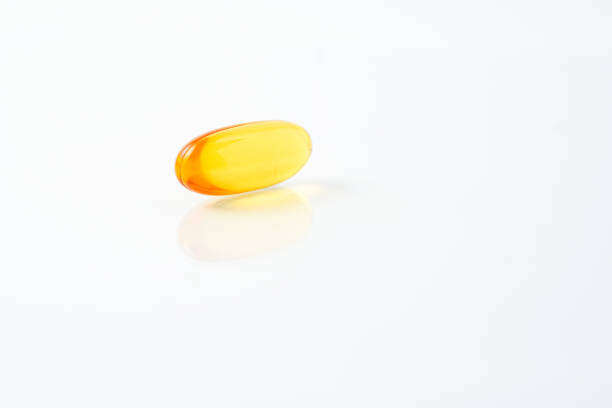 istock Softgel capsules 3D, fish oil, supplement on with background 2163100433