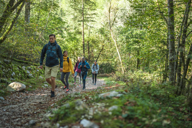 istock Diverse Group of Friends on Forest Hike 2163105869