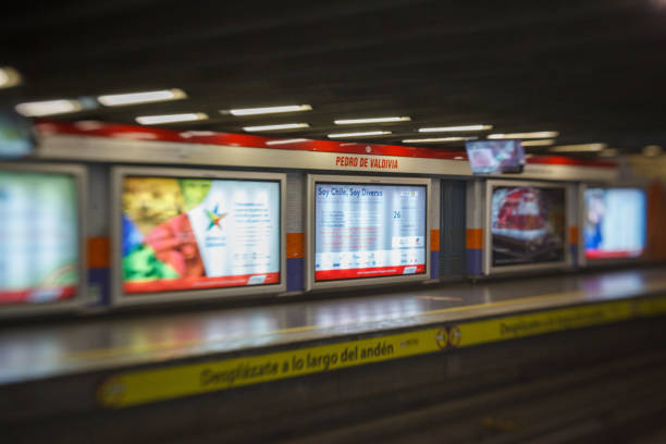Inside the clean and efficient metro of Santiago de Chile