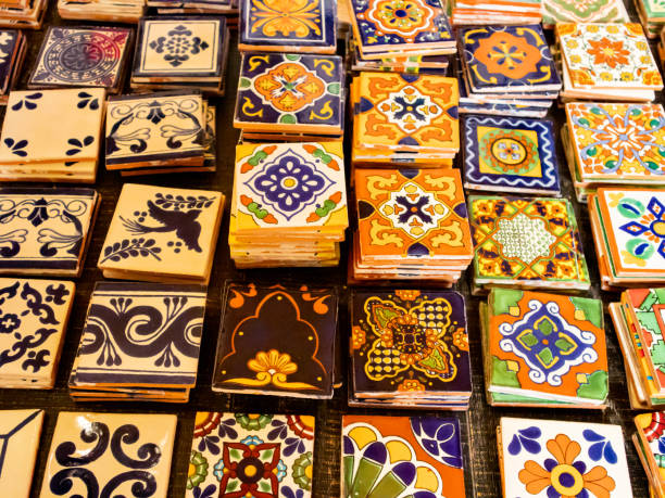 istock Italian Ceramic tiles in an antique store 2163112662