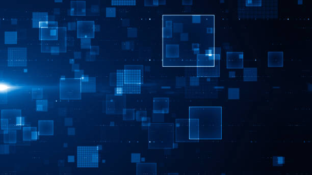 istock Technology tunnel digital business corporate abstract particles hex presentation broadcast background 2163122099