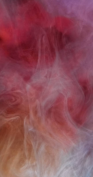 istock Twisted smoke haze cloud sparkling pink vapor 2163124861