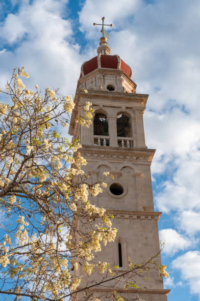 Saint Jerolime Church in Pucisca, Brac island, Croatia Saint Jerolime Church in Pucisca, Brac island, Dalmatia, Croatia old catholic church on island brac croatia stock pictures, royalty-free photos & images