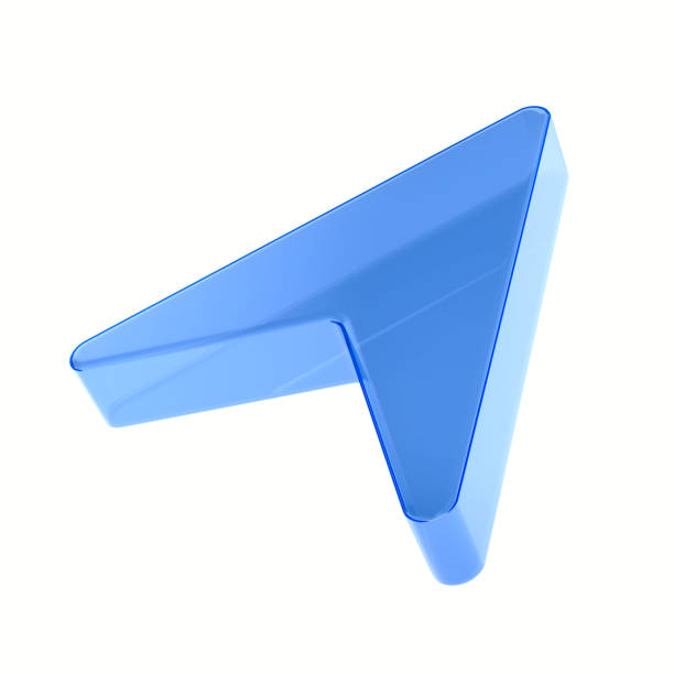istock Glass arrow on white background. Isolated 3D illustration 2163128067