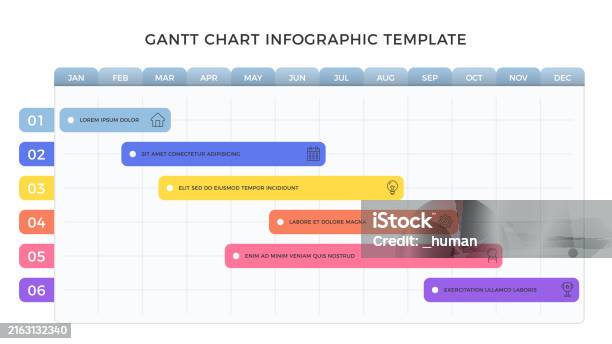 Calendar Date Chart Gantt Chart Stock Illustration - Download Image Now - Business ...
