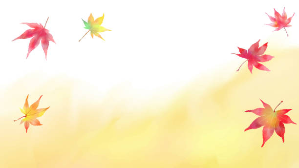 istock Colorful autumn leaves frame in watercolor. Vector illustration background banner 16:9 2163135843