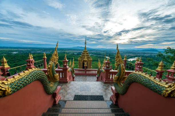 The Great Buddha (Daibutsu) buddha at the Wat Doi Phra Chan Buddhist temple the city of Mae Tha in Lampang,Thailand.