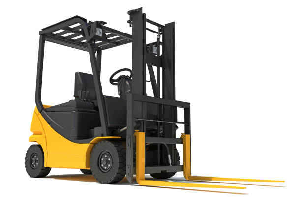 istock Tracked Skid Loader heavy construction machinery 3D rendering on white background 2163139923