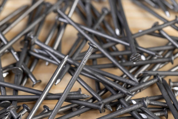istock nails made of steel for working with wooden objects 2163145217