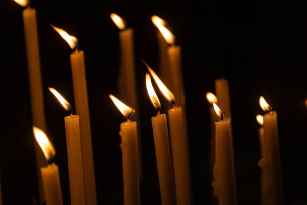 istock Lit candles in San Marco basilica in Venice 2163147374