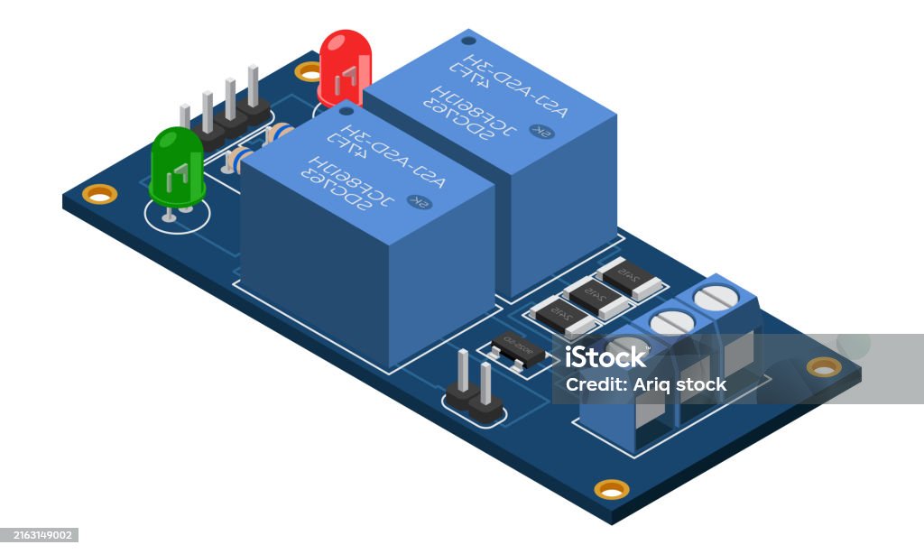 Isomorphic Board Isometric Electronic Board Isometric Printed Circuit Board With ...