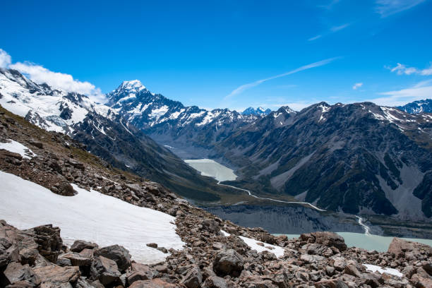 istock Rocky Terrain with Snow Patches 2163151330