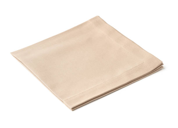 istock Fabric Napkins Laid Flat on White Background 2163152015