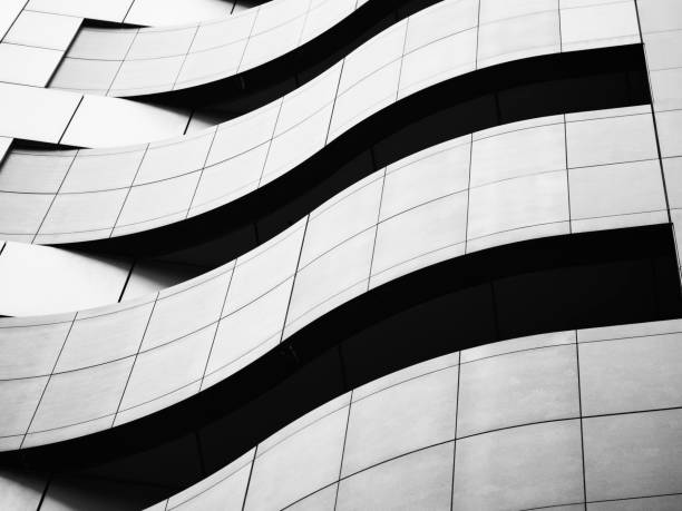 Architecture details Curve Facade Modern building exterior Abstract background