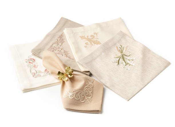 Rustic Elegance Embroidered Textiles and Timeless Tableware in Warm, Natural Light.
