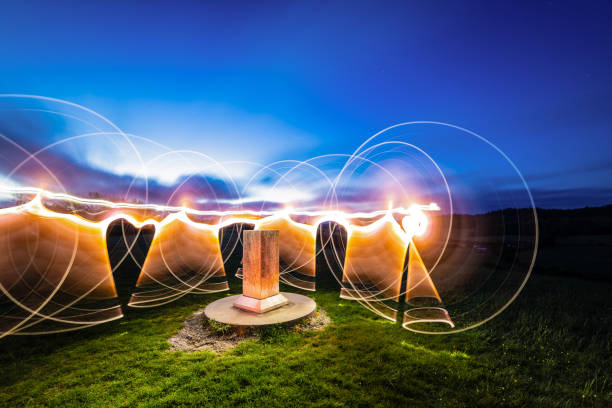 istock Creative light painting picture Pewley Down Guildford Surrey England 2163156730