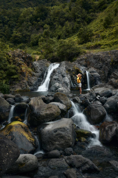 istock Hiking by the waterfall! 2163158179