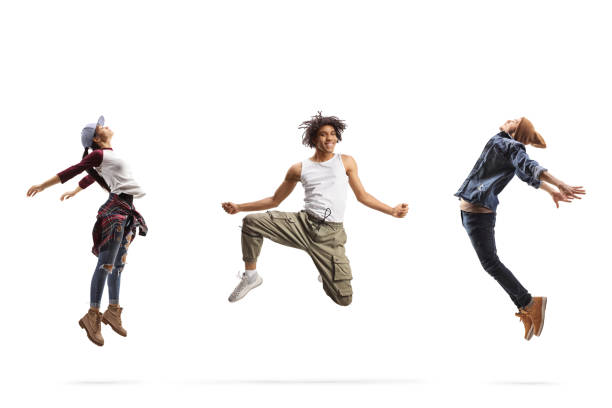 istock African american dancer between caucasian dancers 2163163909