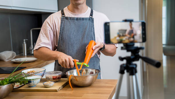 istock The chef is broadcasting live from workshop how to prepare a vegetarian massaman curry 2163164461