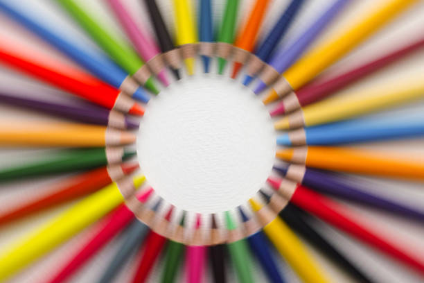 Color rainbow pencils isolated on white background with place for text. Back to school.