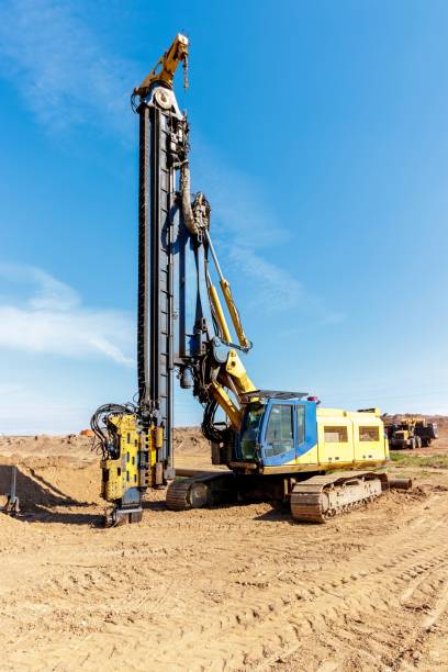 istock Heavy Duty Drilling Rig at Construction Site 2163168230
