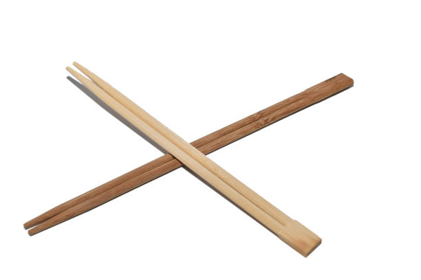 istock Wooden chopsticks two sets. 2163176823