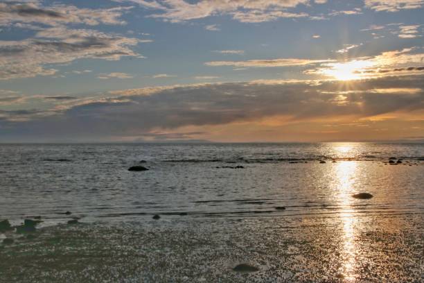 istock Sunset stroll on a Scottish Beach 2163185056