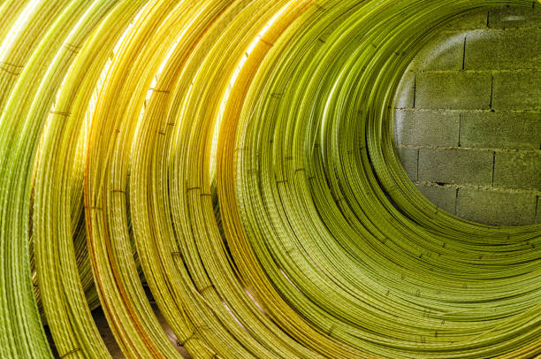 Macro of electrical copper coil transformer