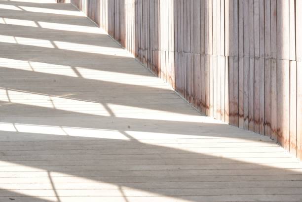 Wooden footpath beside the Caribbean Sea in Florida.