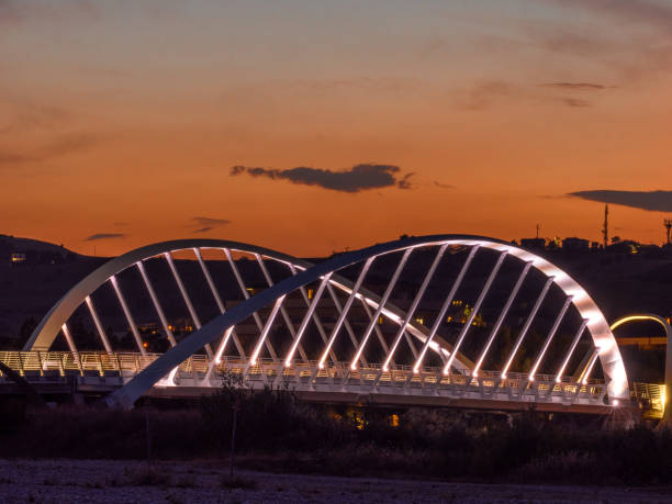 Porto San Giorgio, Marche, Italy: Cycle-pedestrian bridge over the Ete River