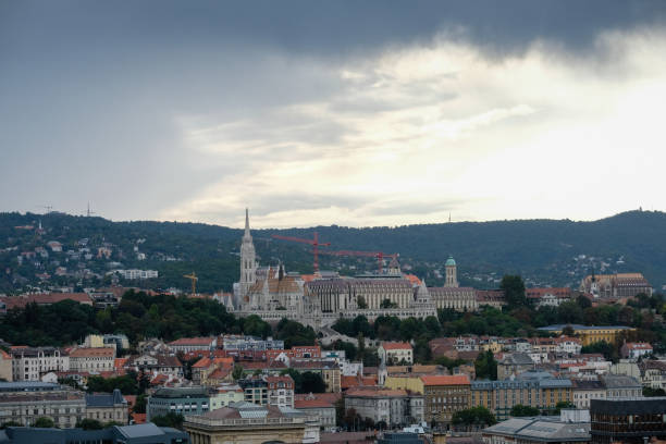 Budapest Old Town aerial View, Hungary