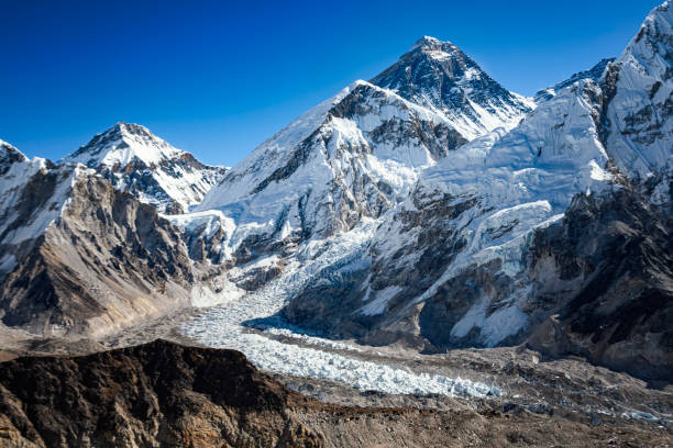 istock Mt. Everest and Khumbu Icefall at Mt.Everest Base Camp in Nepal 2163209374