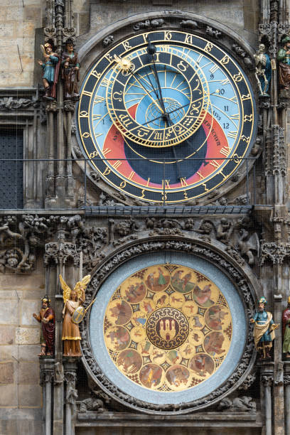 istock Close Up of the Prague Astronomical Clock 2163214920