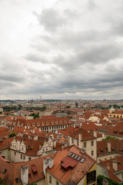 istock Overlooking the Prague Skyline on a Cloudy Day 2163215349