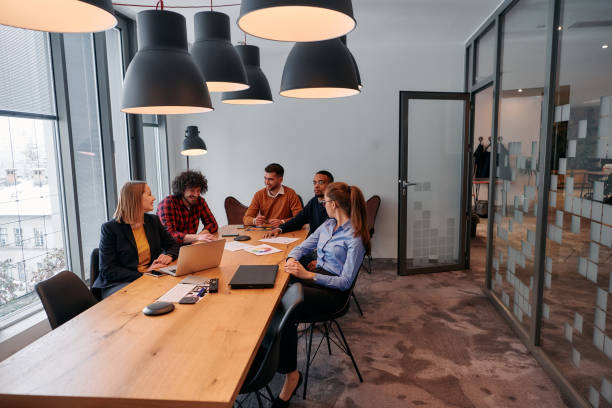 istock Dynamic Entrepreneurial Team Strategizing Projects in Modern Office Meeting. 2163216446