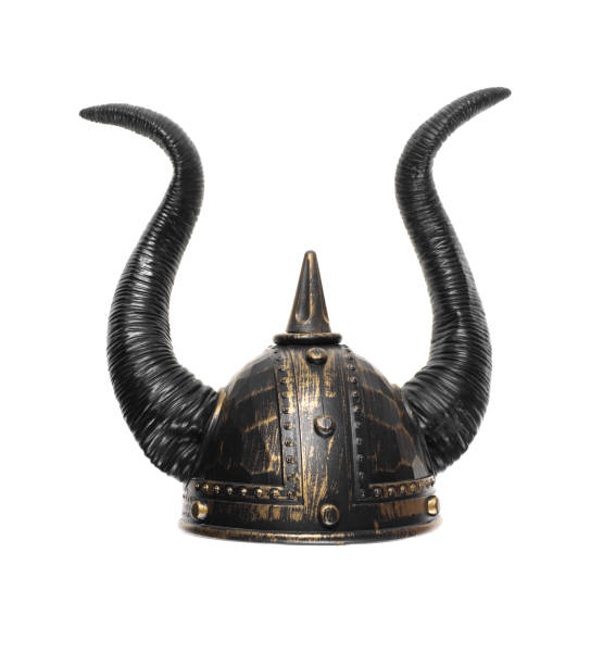 istock horned knight helmet isolated on white background 2163217361