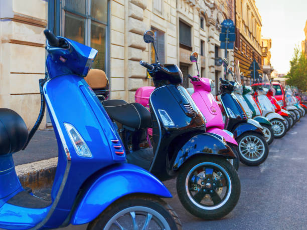istock Scooters rental in the city 2163221530