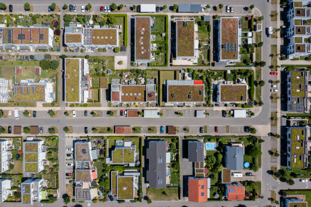 istock Residential buildings from above 2163223696