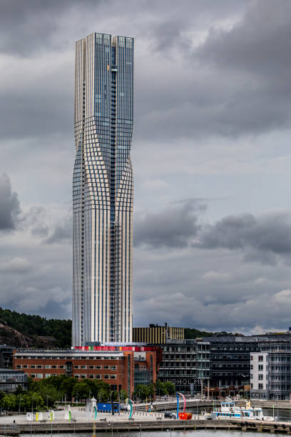 Gothenburg, Sweden June 30, 204 The newly built Karlatornet, or Karla Tower, a high-rise building in the Lindholmen district built in 2024 at 247 meters. Also known as The Zipper.