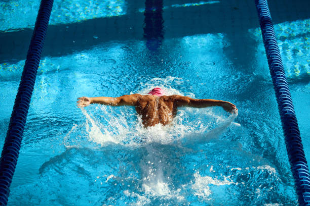Attractive Brazilian male swimming. Rio de Janeiro mini-lypse.