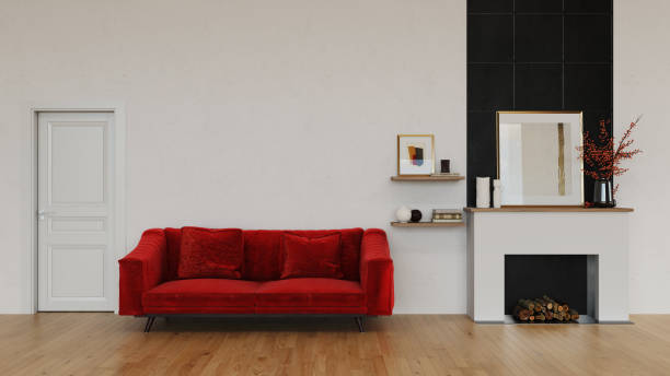 istock Large luxury modern bright interiors Living room mockup illustration 3D rendering image 2163252210